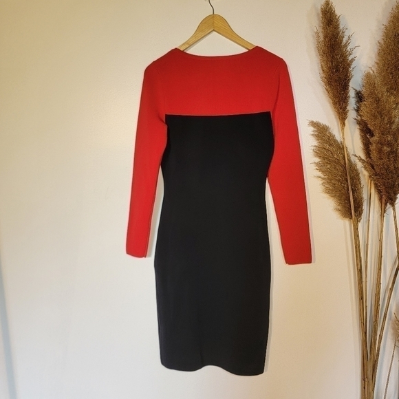 RED and Black Tribal long-sleeved dress. Size Small - Picture 7 of 13